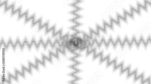 Halftone dot pattern design with geometric shapes and lines in gray on white background for graphic resources  abstract halftone texture