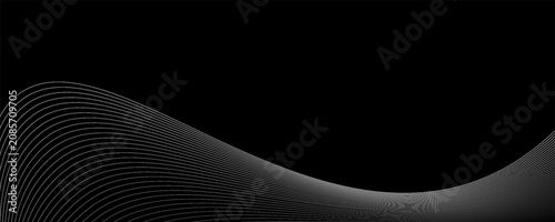 Black oblique curved lines background vector image