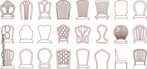 Fotografie Throne, crown, chair icons