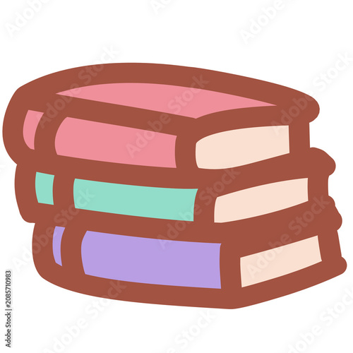 Stack of Books Reading Education Sticker