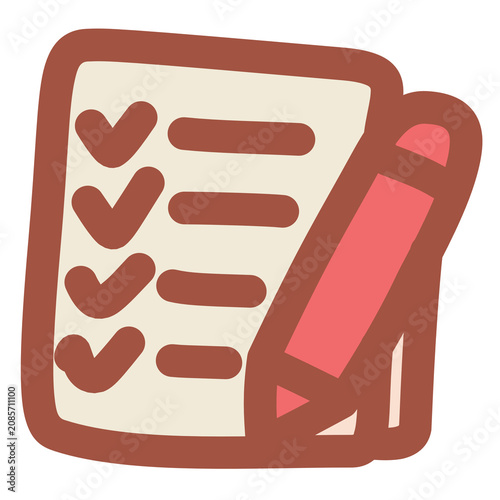 Checklist Notes Education Sticker Icon