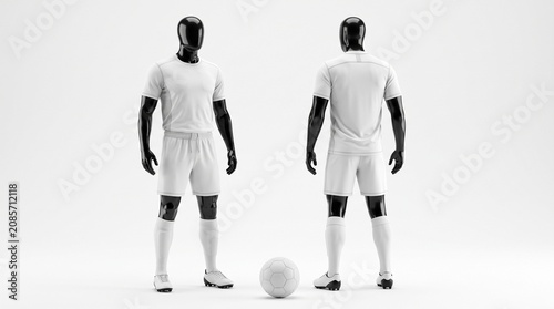 High Quality 3D Soccer Jersey For Mockup With White Background