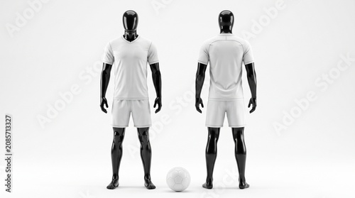 High Quality 3D Soccer Jersey For Mockup With White Background