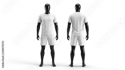High Quality 3D Soccer Jersey For Mockup With White Background