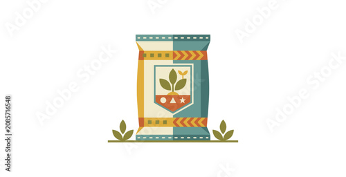 Fertilizer Bag Vector Illustration