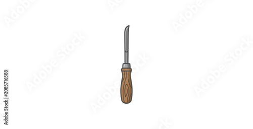 Εκτύπωση καμβά Woodworking Gouge Vector Illustration