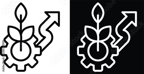 improve Two-tone version in black and white background