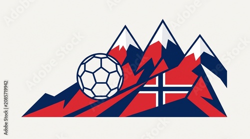 ​La Albirroja Paraguay Football Crest Vector, Paraguayan Soccer Ball Emblem in Red White and Blue Tricolor