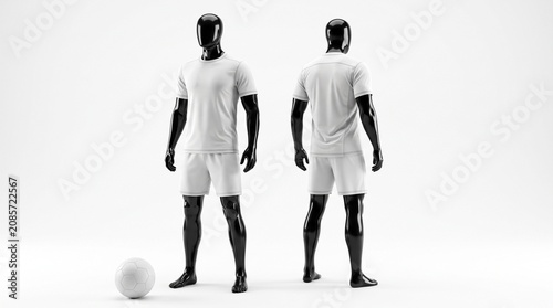 High Quality 3D Soccer Jersey For Mockup With White Background