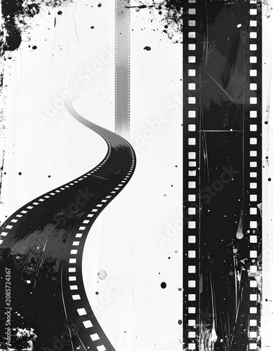 Film strip journey abstract