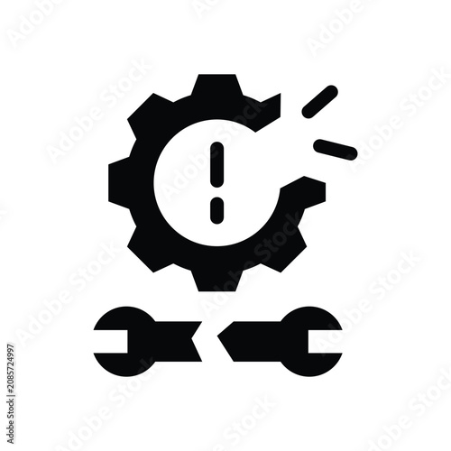 Tableau sur toile faulty equipment solid icon illustration vector graphic.eps