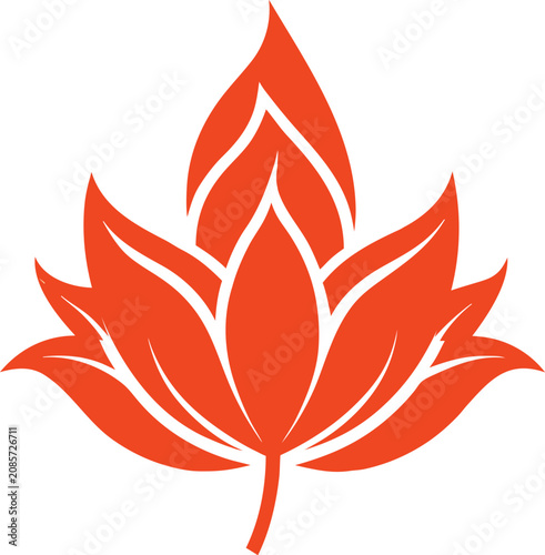fire-lily flower shillhouette  vector  icon 