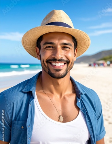 Man at the beach, summer vibes