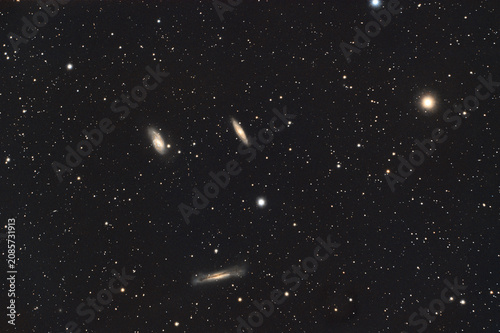Deep space astrophotography of a majestic glowing spiral galaxy