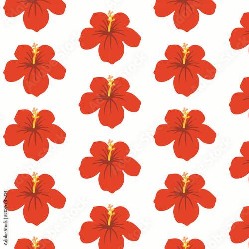Beautiful pattern with colorful flowers and leaps