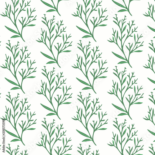 Beautiful pattern with colorful flowers and leaps