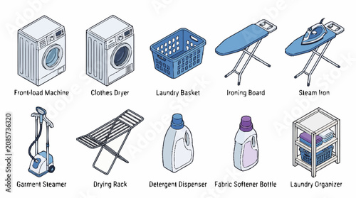 Photos Laundry day household cleaning tools.
