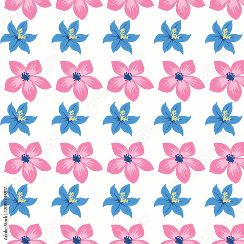 seamless pattern with flowers