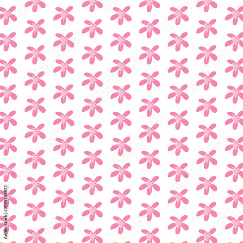 seamless pattern with pink flowers