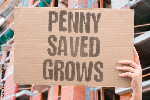 Valokuva "Penny saved grows" Every small deposit builds security