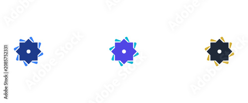 Obraz na plátně Abstract Star Shutter Logo for Premium Media and Security Solutions