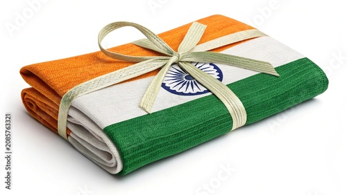 Patriotic Indian flag parcel for Independence Day celebration gift.
