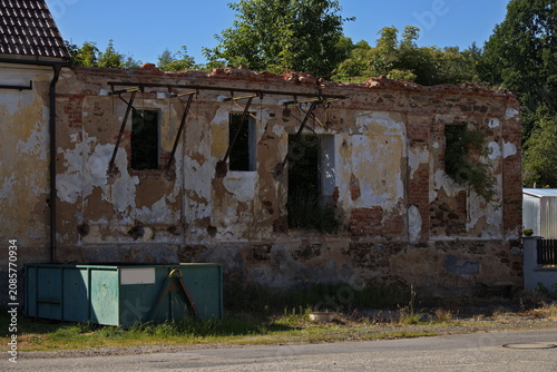 House ruin in village Lutova at Chlum u Trebone, South Bohemian Region, Czech Republic, Europe
