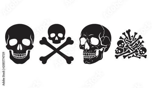 Skull and Bones Icons Halloween Icons Set