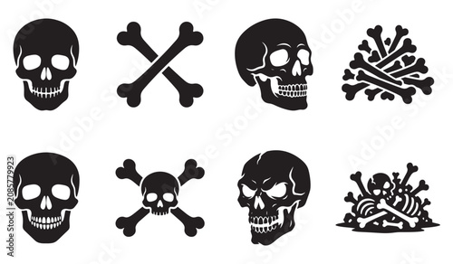 Skull and Bones Icons Halloween Icons Set