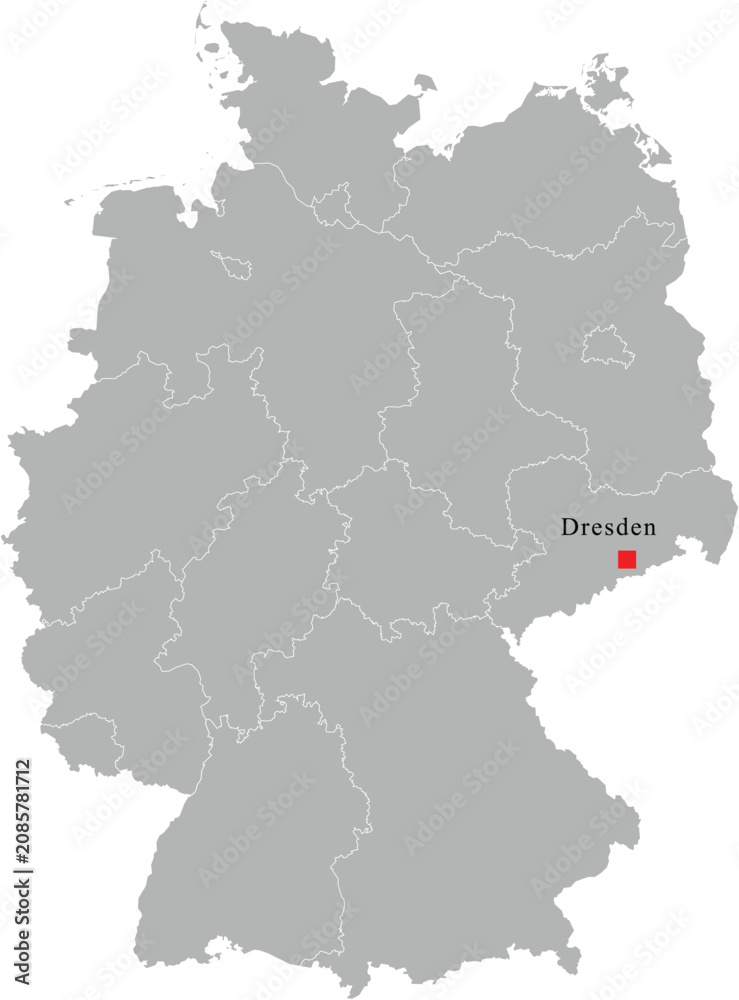 Fototapeta premium Dresden City Location Pin on Germany Map