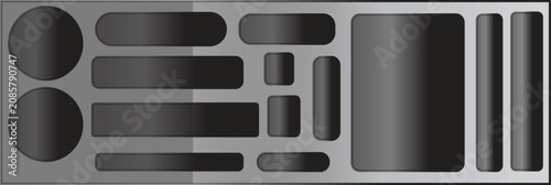 Bild auf Leinwand Gray ui element shapes for design and prototyping