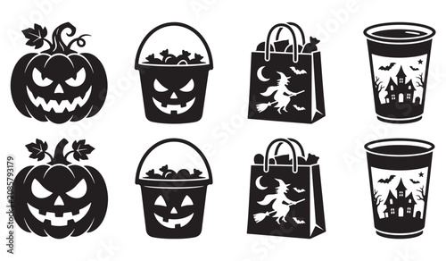Halloween Icons Elements Set