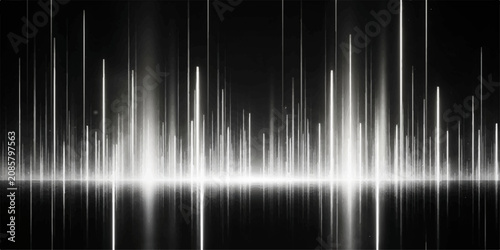 Abstract light streaks with reflection on dark background vector illustration