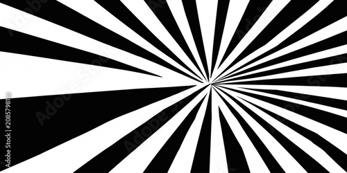 Radial black and white stripes pattern with copy space for graphic design