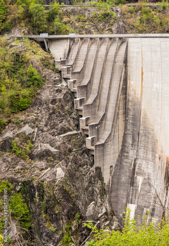 The Contra Dam, also known as the Verzasca Dam, is a massive concrete arch dam located in the Canton of Ticino, Switzerland.