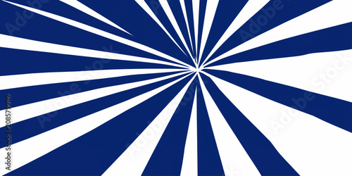 Radiating Blue and White Lines Bursting from Center with Abstract Energy Vector Illustration