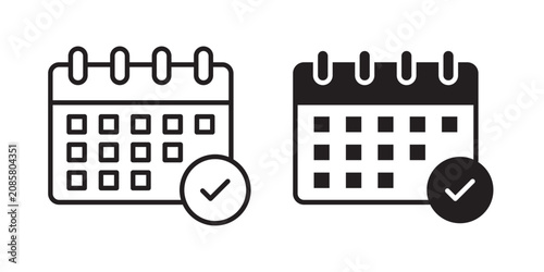 Cuadro en lienzo Calendar check icon