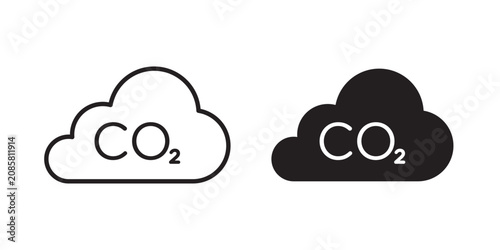 Cuadro en lienzo Co2 Cloud icon