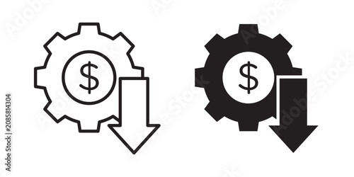 Cuadro en lienzo Cost optimization icon