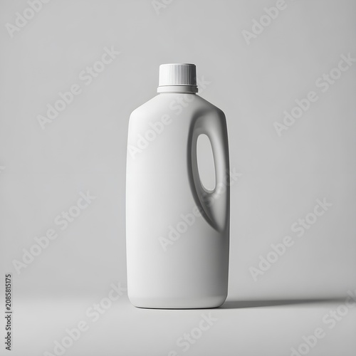 Blank white plastic milk jug container for food or cleaning liquid products
