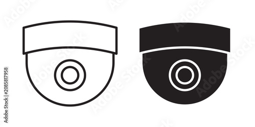 Dome cctv camera icon