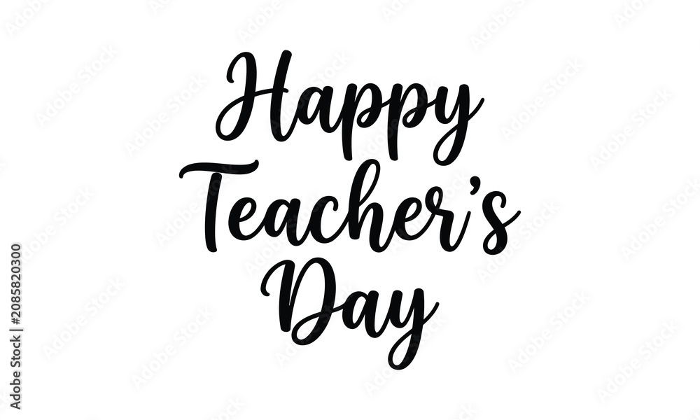 Fototapeta premium Happy teacher's day greeting card or poster design
