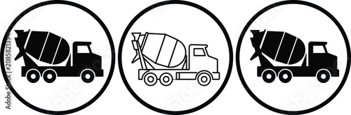Foto Truck tipping over and losing cargo on road