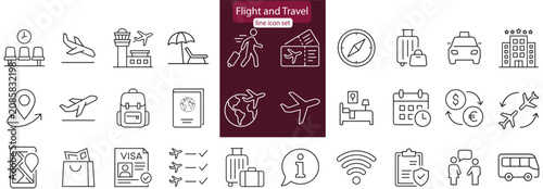 Photos Flight and Travel Icon Set