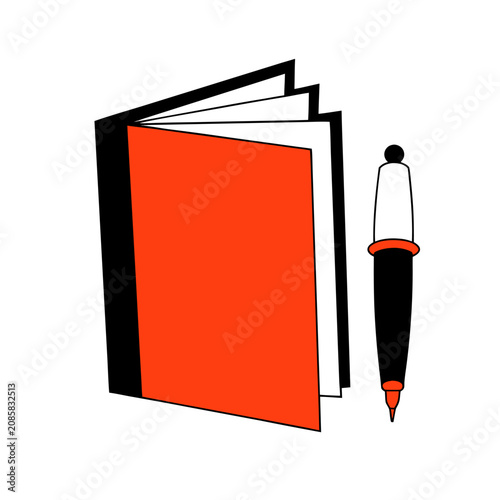 notebook with pen