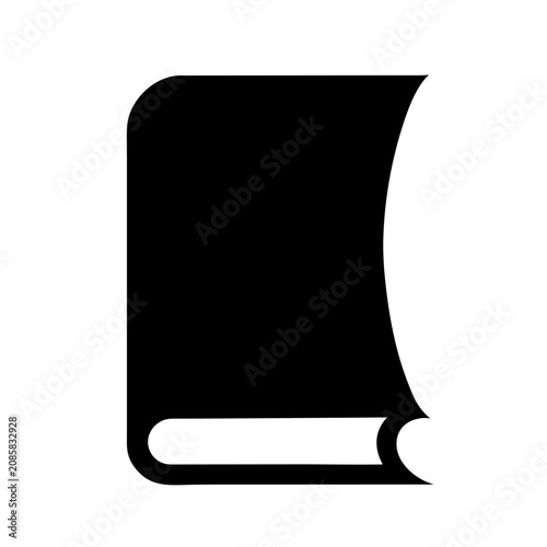 black and white book icon