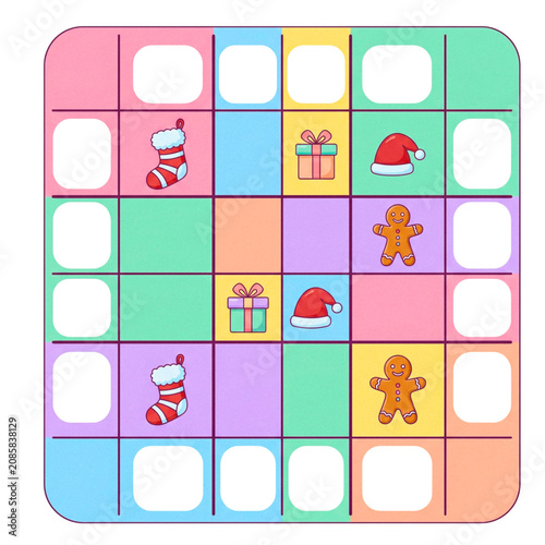Keywords: Christmas memory game, New Year's memory, children's puzzles for Christmas, Christmas memory game, gifts for Santa Claus, gingerbread man