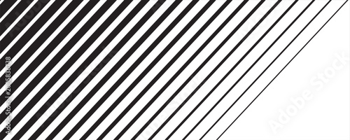 Halftone gradient lines pattern. Faded halftone black lines. Faded gradient background. Horizontal abstract geometric texture with parallel lines.