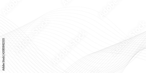 Abstract elegant white and light grey corporate tech wave background with minimal wireframe mesh and flowing gray lines