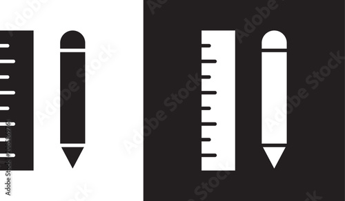 Fotografía Pencil and ruler icon